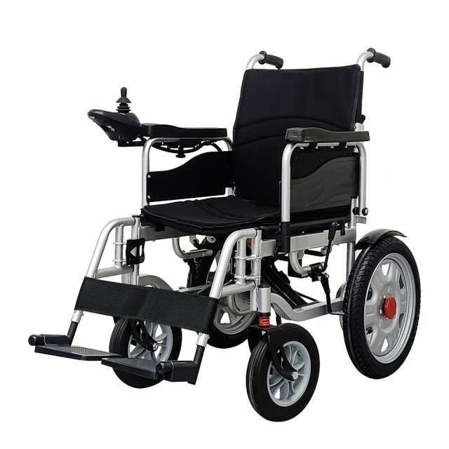 KS601 Low-Back Flash Silver Electric Wheelchair